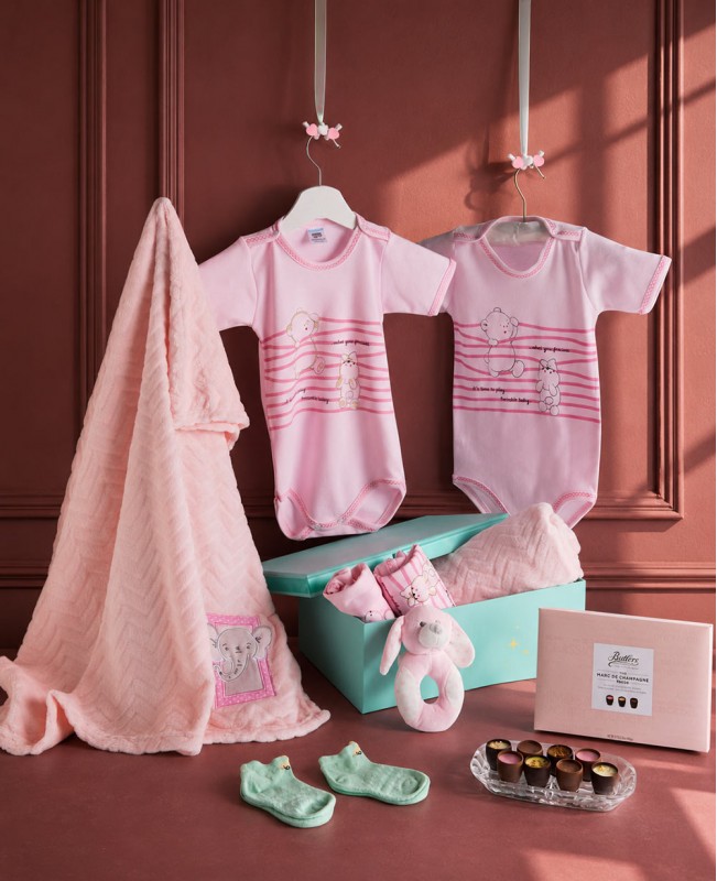 Hello Baby Girl Gift Basket Hello Baby Girl Gift Basket